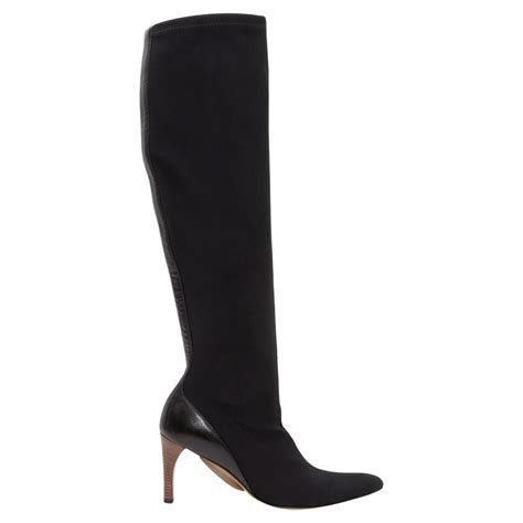 gucci black knee high boots|Gucci thigh high boots sale.